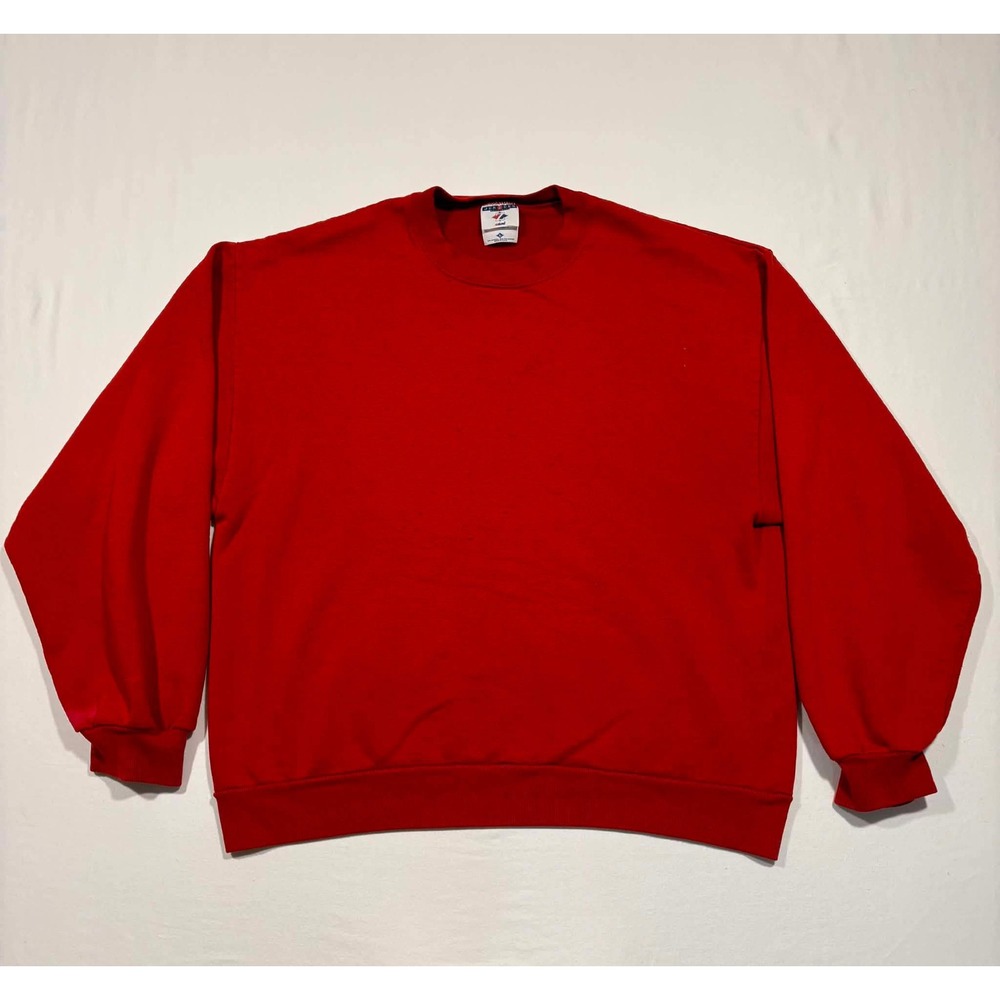 Jerzees NuBlend Red Crewneck Sweatshirt Mens Large‎ Made in USA Vintage Pullover